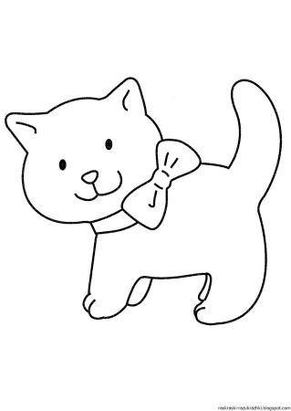 Кошки. Раскраска