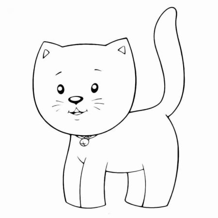 Котенок раскраска для малышей
