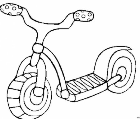 Раскраска самокат