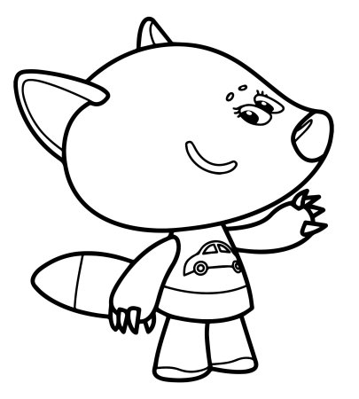 Лисичка из МИМИМИШЕК раскраска