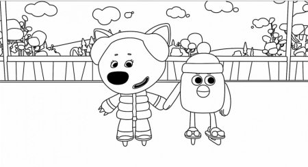 Новогодние раскраски Мимимишки