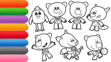 Кеша тучка Лисичка и Цыпа раскраска