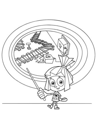 Раскраски для девочек Фиксики Симка