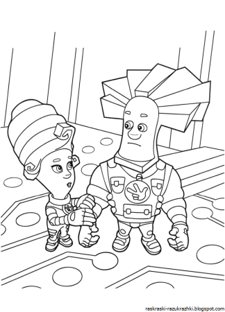 Раскраска Фиксики Дедус