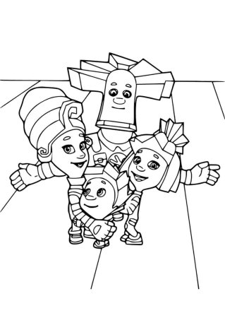 Раскраска Фиксики Дедус