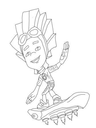 Дедус из Фиксиков раскраска