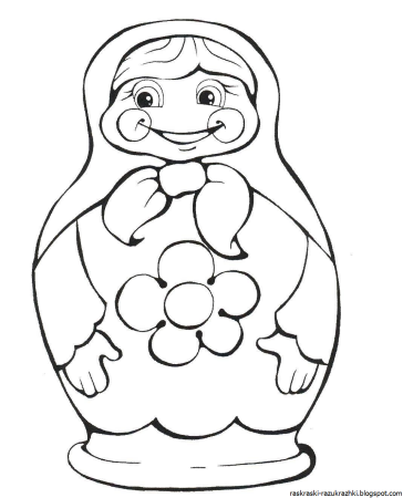 Раскраска Матрешка