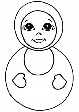 Неваляшка раскраска