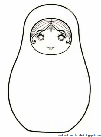 Раскраска Матрешка