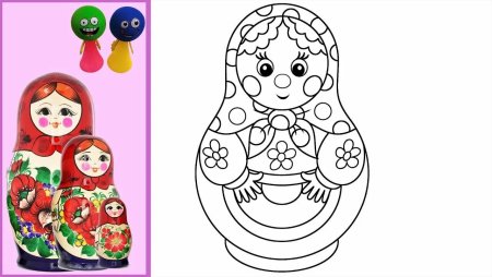Веселые матрешки рисование