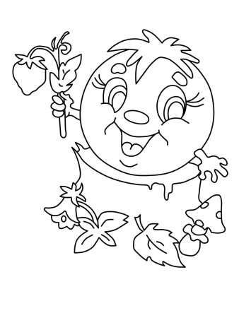 Раскраска "Колобок"