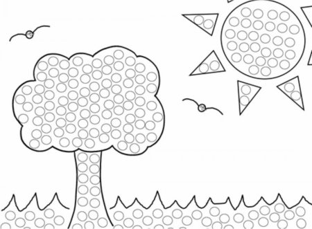 Рисование ватными палочками шаблоны