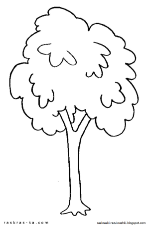Дерево раскраска для малышей