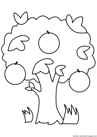 Дерево для раскрашивания для детей