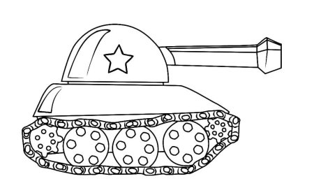 Танк со звездой раскраска