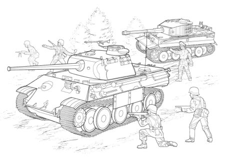 Раскраски танки ВОВ 1941-1945