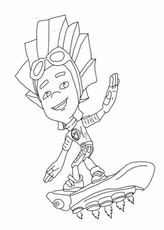 Раскраска Фиксики Верта и Симка