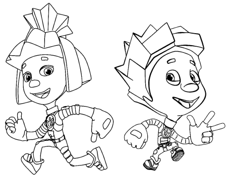 Раскраски для девочек Фиксики