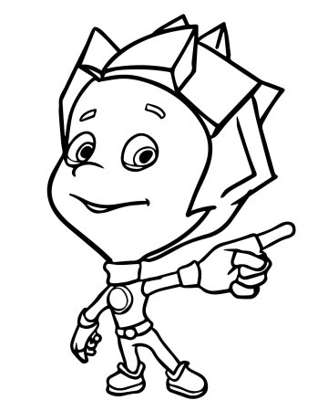 Раскраска Фиксики Дедус