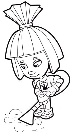 Фиксики раскраска для детей Симка