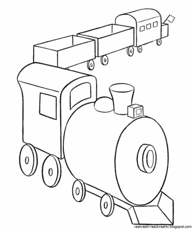 Раскраска паровозик