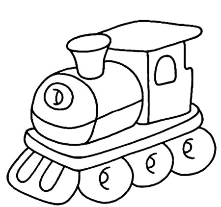 Паровозик игрушка раскраска