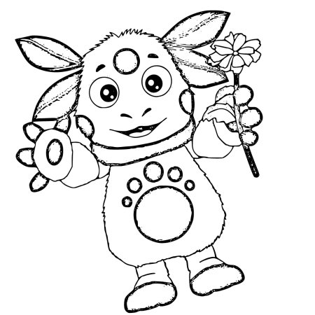 Раскраски для детей 3-4 лет Лунтик