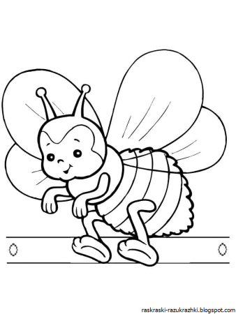 Насекомые раскраска для детей