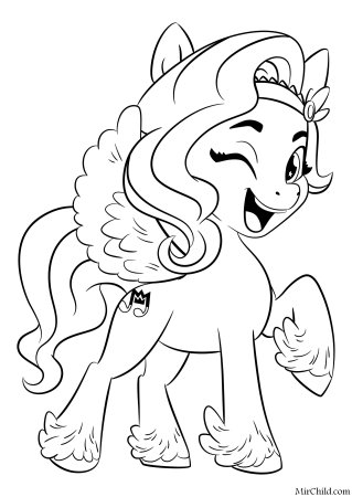 My little Pony новое поколение Санни раскраска