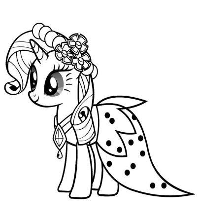 My little Pony раскраска Рарити