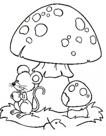 Мухомор раскраска