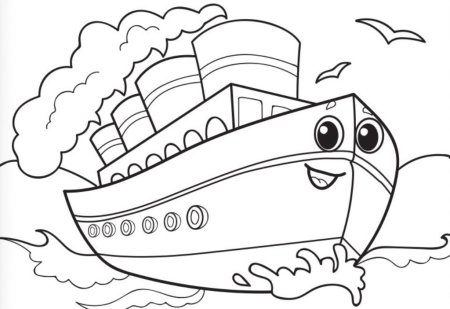 Раскраска кораблик для детей 6-7 лет
