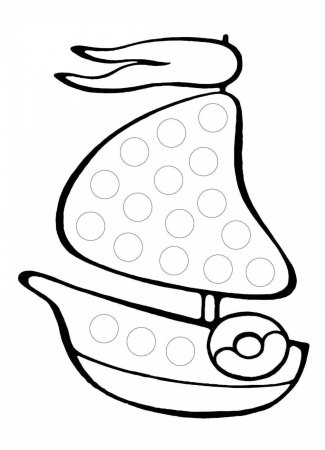 Раскраска. Кораблик