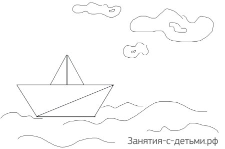 Кораблик аппликация для детей