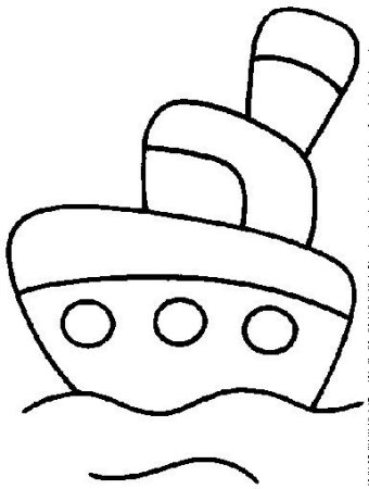 Пароход раскраска для малышей