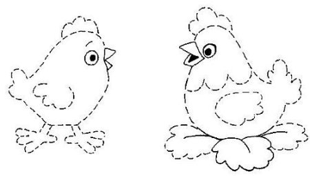 Цыпленок раскраска для детей 2-3 лет