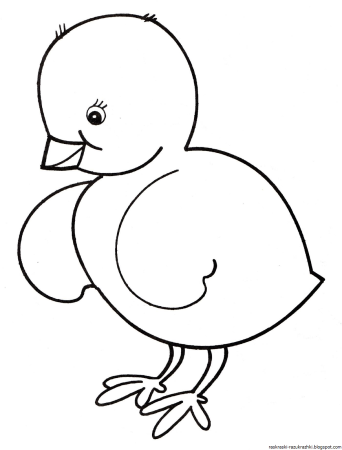 Пасхальный цыпленок раскраска