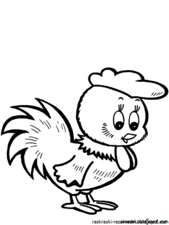 Утёнок раскраска для детей