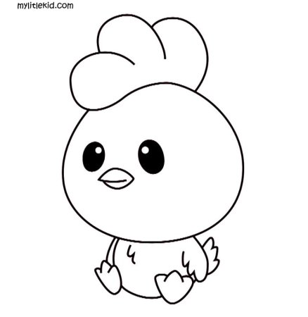 Цыпленок раскраска для детей