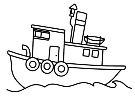 Раскраска. Кораблик