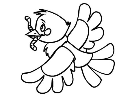 Птицы для раскрашивания для детей