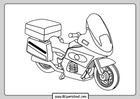 Раскраска для детей motorbike