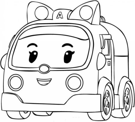 Скуби Робокар Поли раскраска