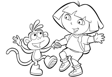 Даша и башмачок раскраска