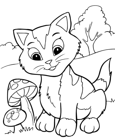 Раскраска кошечка