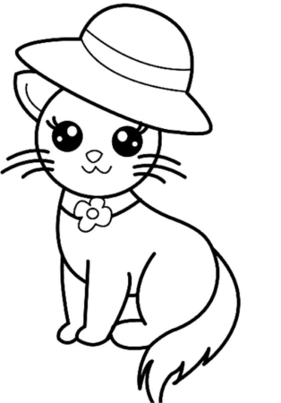 Котенок для раскрашивания