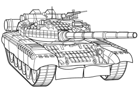 Танк т-80 раскраска