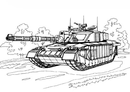 Раскраска танк т 90
