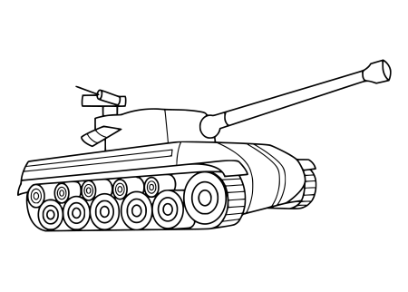 Раскраска танк т34 Военная техника