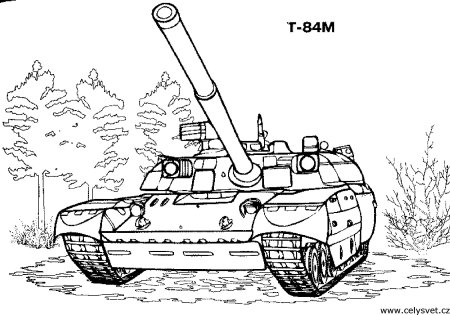 Раскраска танк